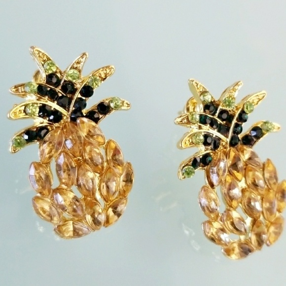 Crazy for Pineapples Earrings - Picture 1 of 3